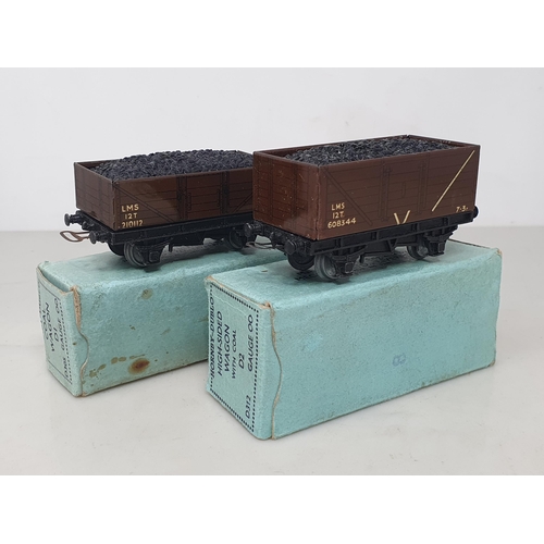 37 - A boxed Hornby Dublo pre-war D1 LMS Coal Wagon and D1 High-sided Coal Wagon, Nr M-M. No fatigue to c... 