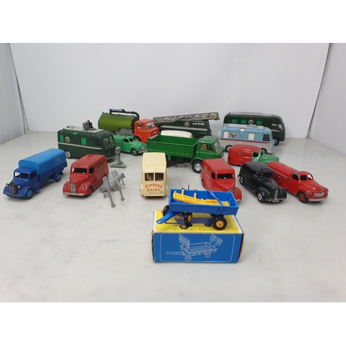 399 - A collection of unboxed Dinky Toys including TV Extension Mast Vehicle, TV Roving Eye, Austin Taxi, ... 