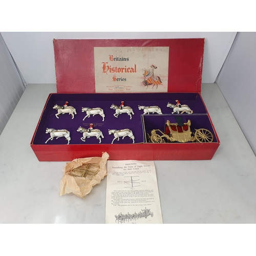 403 - A boxed Britains Historical Series No.1470 'The State Coach' contents Ex, box F (lid edges torn)