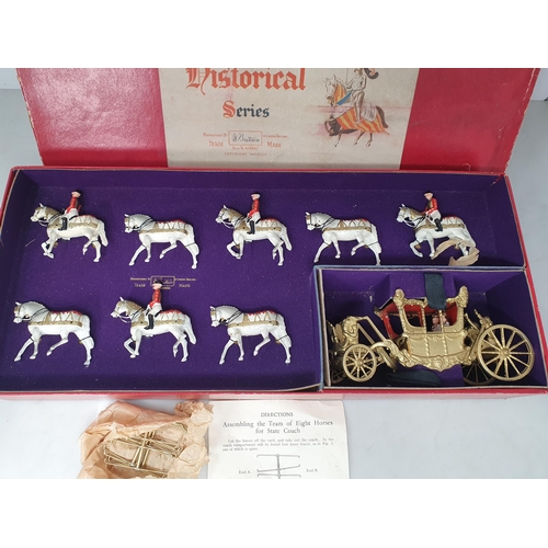 403 - A boxed Britains Historical Series No.1470 'The State Coach' contents Ex, box F (lid edges torn)