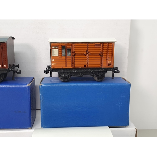 49 - Eight boxed Hornby Dublo Pre-nationalisation Wagons, mint, superb boxes. Comprising LNER 2x Horse Bo... 