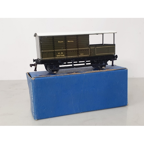 56 - A boxed Hornby Dublo D1 GWR Goods Brake Van, mint, box dated 6/50. Brake van mint condition, box sup... 