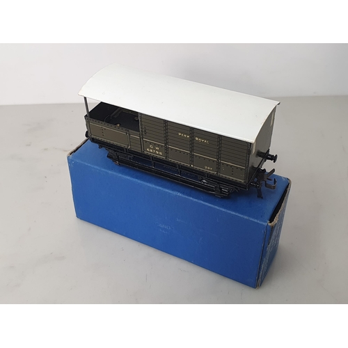 56 - A boxed Hornby Dublo D1 GWR Goods Brake Van, mint, box dated 6/50. Brake van mint condition, box sup... 