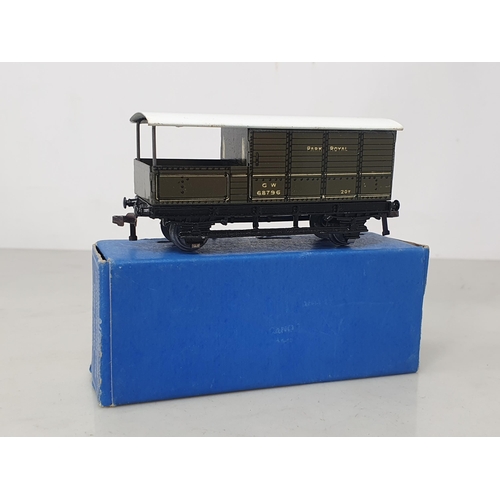 56 - A boxed Hornby Dublo D1 GWR Goods Brake Van, mint, box dated 6/50. Brake van mint condition, box sup... 