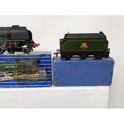 74 - Three Hornby Dublo 3-rail Locomotives including a boxed EDL12 'Duchess of Montrose' with boxed D12 T... 