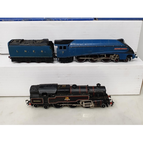 74 - Three Hornby Dublo 3-rail Locomotives including a boxed EDL12 'Duchess of Montrose' with boxed D12 T... 