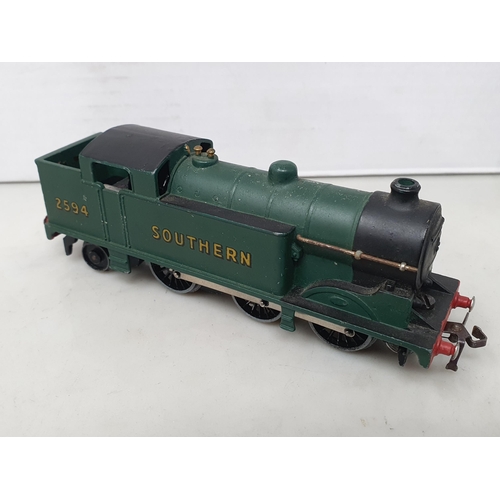 78 - Three Hornby Dublo 3-rail 0-6-2T Locomotives including LNER No.9596, Southern No.2594 and GWR No.669... 