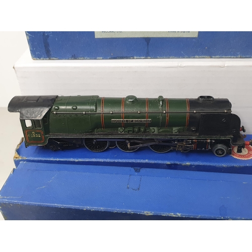 80 - Two boxed Hornby Dublo EDL12 'Duchess of Montrose', one with boxed Tender the other unboxed, and a b... 