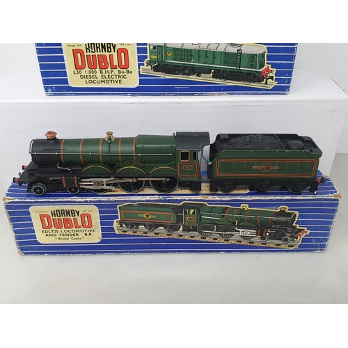 82 - A boxed Hornby Dublo EDLT20 'Bristol Castle' Locomotive and a boxed L30 Bo-Bo diesel Locomotive