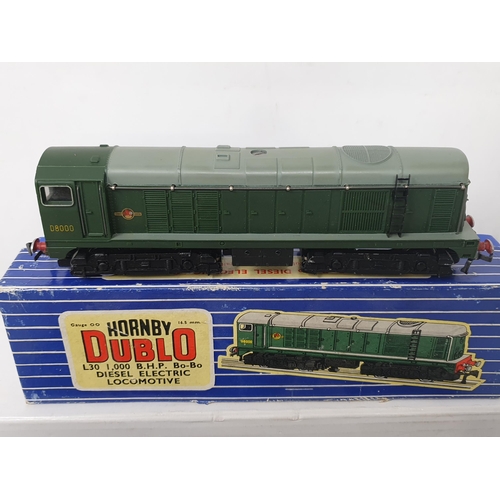 82 - A boxed Hornby Dublo EDLT20 'Bristol Castle' Locomotive and a boxed L30 Bo-Bo diesel Locomotive