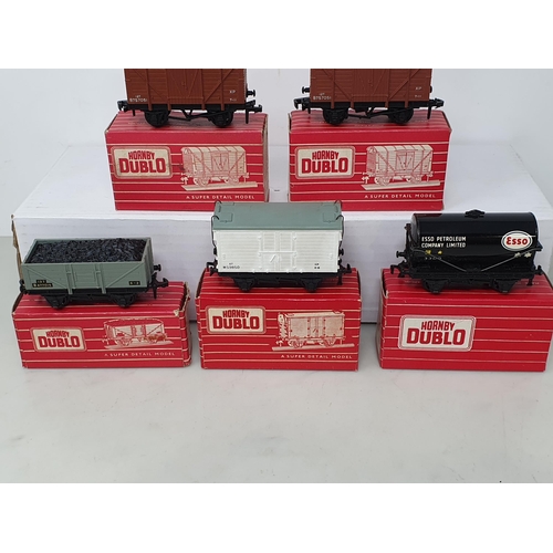 88 - Five boxed Hornby Dublo 2-rail Wagons including 2x 4325 Ventilated Vans, 4320 W.R. Refrigerator Van,... 