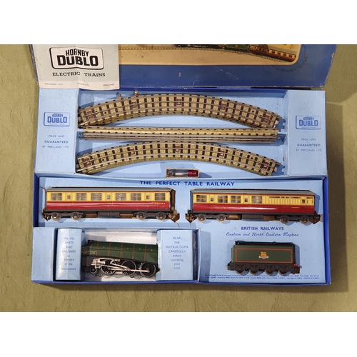 92 - A boxed Hornby Dublo EDP11 'Silver King' Passenger Set, box lid fair, base good, contents VG-E