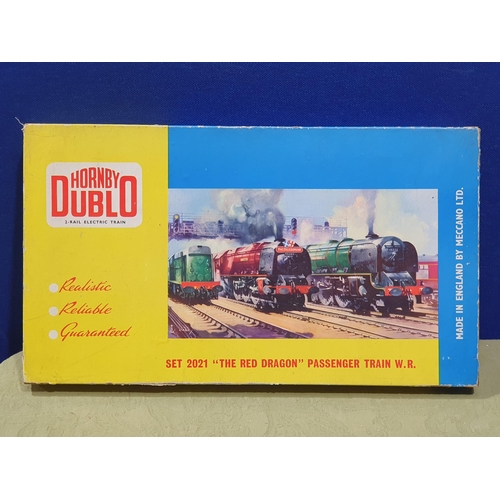 96 - A boxed Hornby Dublo 2021 'The Red Dragon' Passenger Set with membership forms, instructions and gua... 