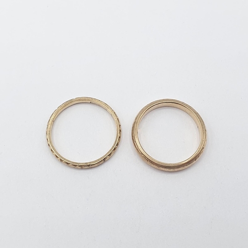 180 - Two 9ct gold Wedding Bands, approx 4.20gms