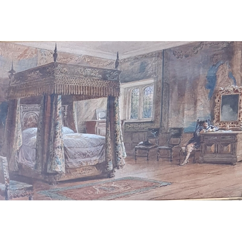 283 - DAVID HALL McEWAN (1817-1873) 'The Picture Gallery, Knole', signed and inscribed 'Knole 1870', and f... 