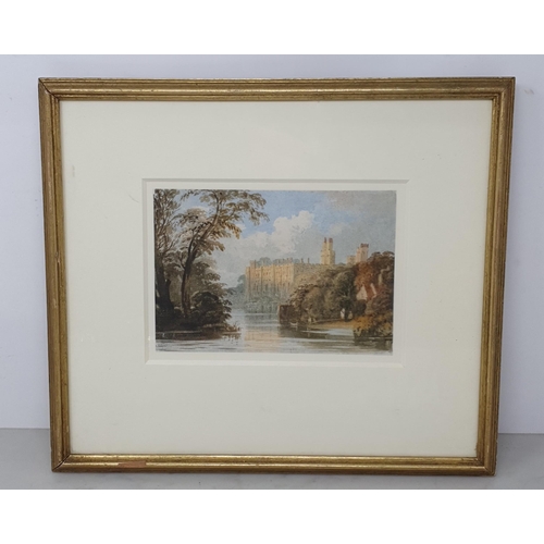 284 - JOHN VARLEY OWCS (1778-1842) Warwick Castle, watercolour, 5 x 7 1/2 in; together with another waterc... 