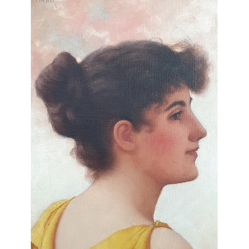 297 - WALTER BLACKMAN (American 1847-1928) A young Beauty, signed, oil on canvas, 15 x 13 in
 
  Walter Bl... 