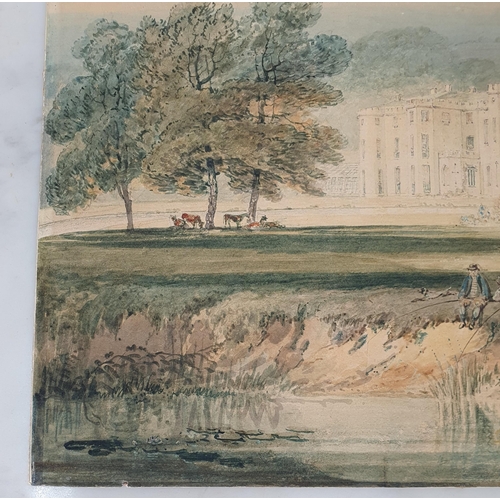 300 - JOSEPH MALLORD WILLIAM TURNER RA (1775-1851)
Hampton Court, Herefordshire, watercolour on paper,  la... 