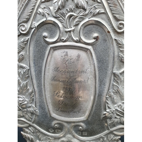 22 - An Elizabeth II silver two branch Wall Sconce inscribed 