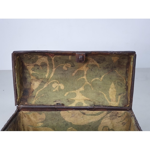 247 - An 18th Century Italian dome topped metal Casket with relief brass designs of Gladiatorial scenes an... 