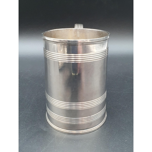 3 - A George III silver Mug with reeded bands and handle, London 1801, maker: John Emes, 212gms