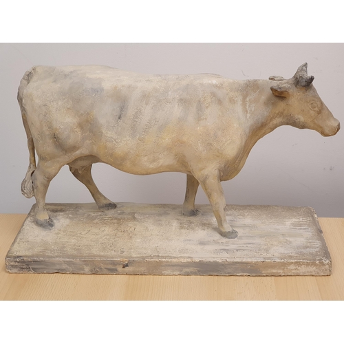 409 - GEORGE GARRARD (1760-1826) Three Plaster Sculptures of Cattle including Bull, Cow and Devonshire Ox,... 