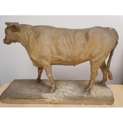 409 - GEORGE GARRARD (1760-1826) Three Plaster Sculptures of Cattle including Bull, Cow and Devonshire Ox,... 