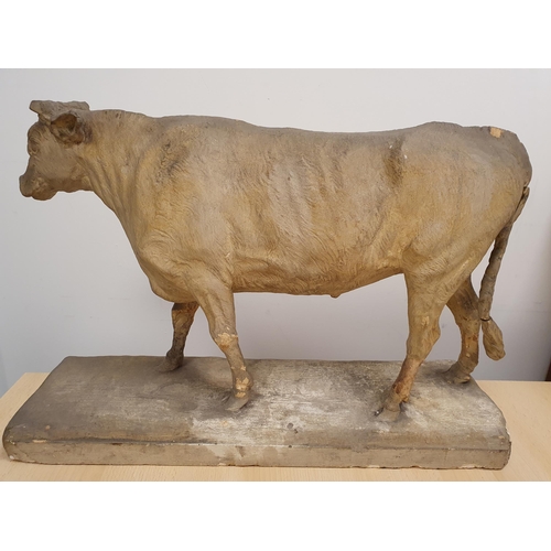 409 - GEORGE GARRARD (1760-1826) Three Plaster Sculptures of Cattle including Bull, Cow and Devonshire Ox,... 