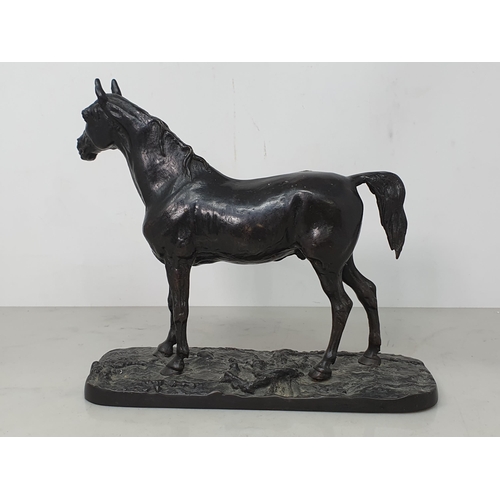 416 - AFTER P.J. MENE; Bronze study of a Horse, 8in H