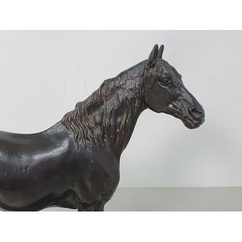 416 - AFTER P.J. MENE; Bronze study of a Horse, 8in H