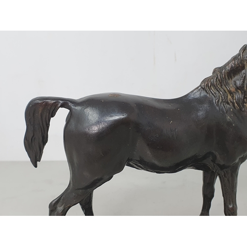 416 - AFTER P.J. MENE; Bronze study of a Horse, 8in H