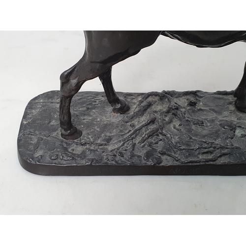 416 - AFTER P.J. MENE; Bronze study of a Horse, 8in H