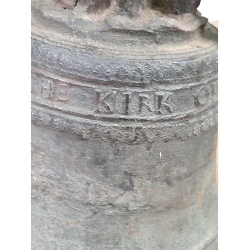 422 - A 17th Century Scottish Church Bell inscribed 'The Kirk of Kennoquhie (possibly an early spelling of... 