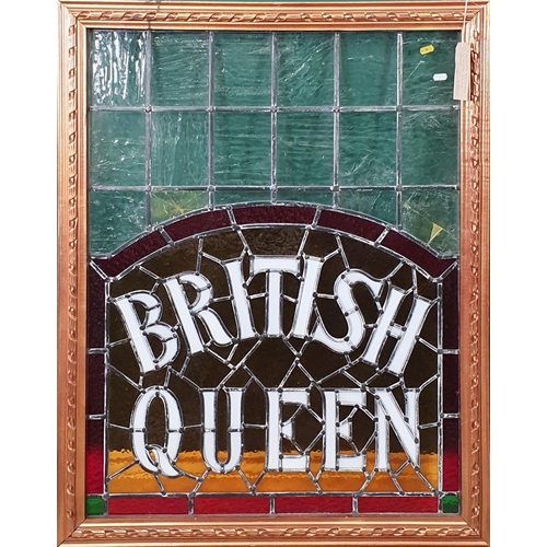 428 - A framed Stained Glass leaded Panel, 