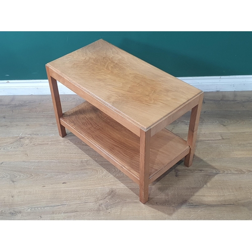 491 - Edward Barnsley (1900-1987); A walnut two tier Coffee Table 2ft 2in W x 1ft 6in H