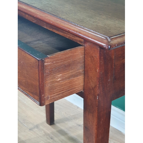 540 - A Georgian mahogany Side Table fitted frieze drawer on squared tapering supports 2ft 9in wide