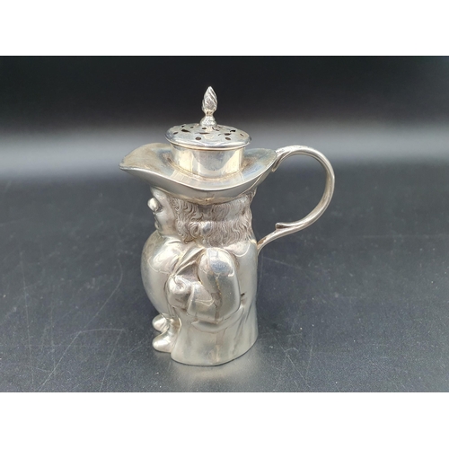 58 - A George V silver Sifter in the form of a Toby Jug, Birmingham 1911, maker: H & Co, 3 1/2in