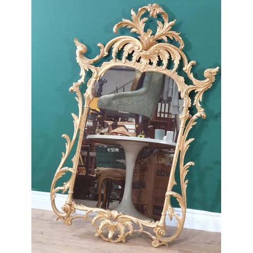 584 - A pair of antique Wall Mirrors in the Georgian manner with elaborate gilt wood, pierced and foliate ... 