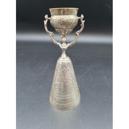 59 - A George V silver Wager Cup with floral and leafage scroll decoration,inscribed Grocers Hall 1910, L... 