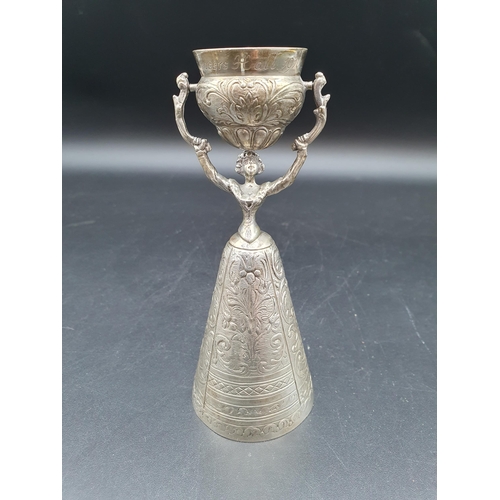 59 - A George V silver Wager Cup with floral and leafage scroll decoration,inscribed Grocers Hall 1910, L... 