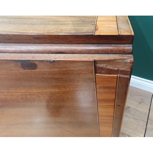 594 - A 19th Century mahogany and satinwood crossbanded Pembroke Table fitted two frieze drawers, raised o... 