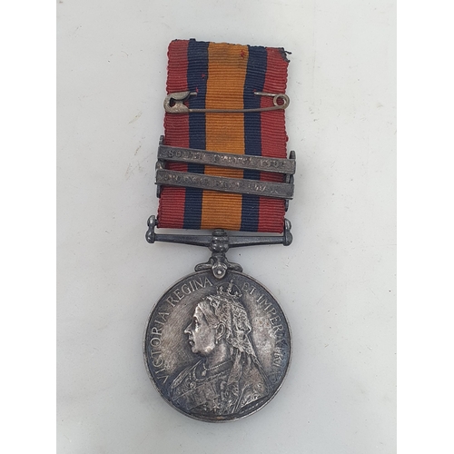 656 - Queen' South Africa Medal 1899-1902 with 'South Africa 1902' and 'Orange Free State' Clasps, engrave... 