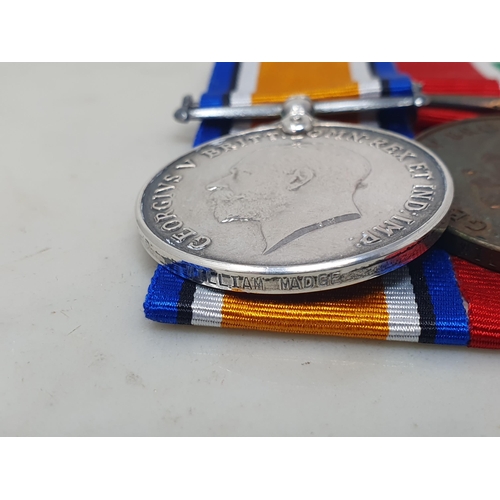 657 - Mercantile Marine Medal engraved William Madge, together with 1914-18 War Medal possibly re-named Wi... 