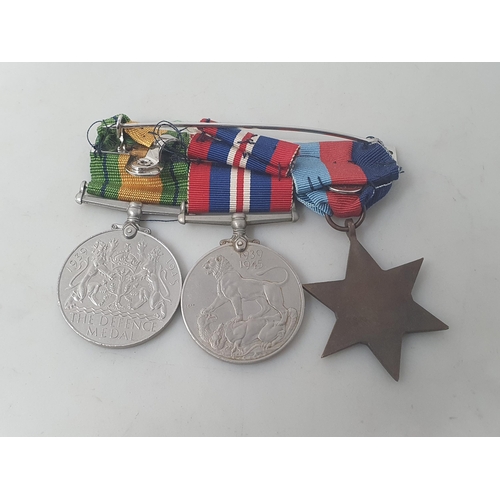 658 - Three; WWII Trio including 1939-45 Star, Defence and War Medals, unnamed as issued