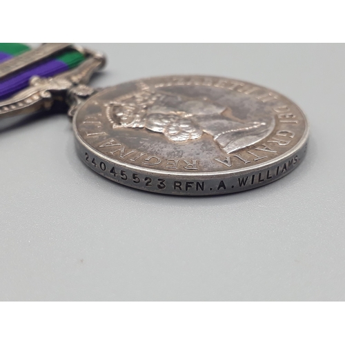 671 - Campaign Service Medal with 'Borneo' Clasp engraved to 24045523 Rifleman A. Williams, 3rd Green Jack... 