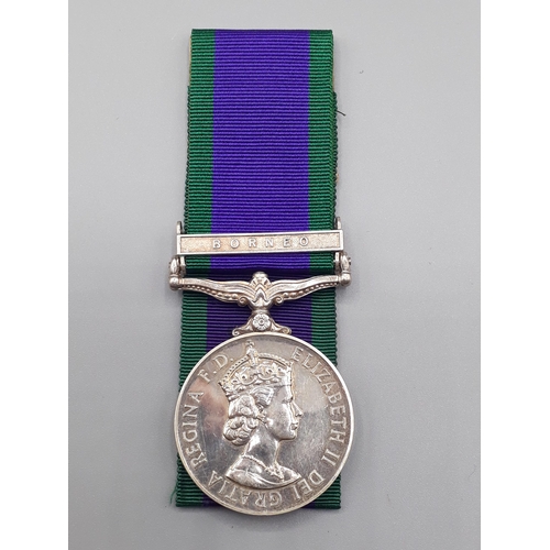 672 - Campaign Service Medal with 'Borneo' Clasp engraved to 23517325 Guardsman W. Campbell, Scots Guards