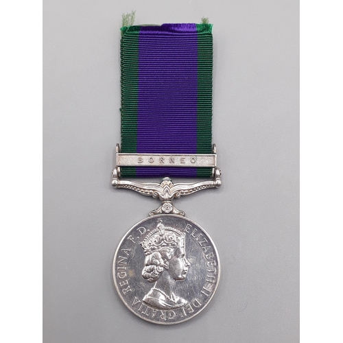 675 - Campaign Service Medal with 'Borneo' Clasp engraved to 062683 ME L. Carns, Royal Navy