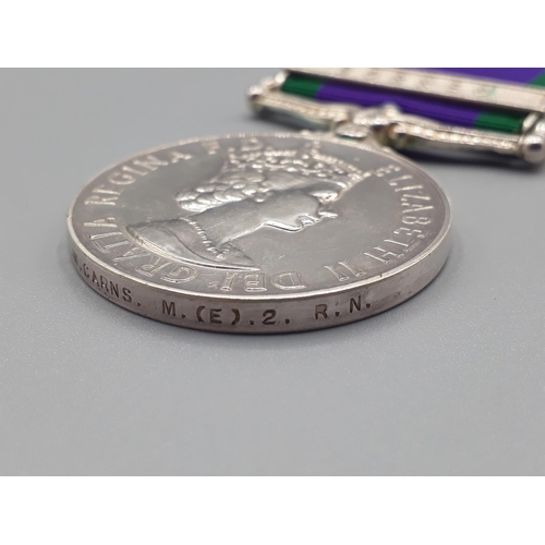 675 - Campaign Service Medal with 'Borneo' Clasp engraved to 062683 ME L. Carns, Royal Navy