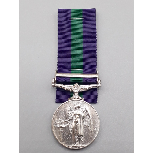 691 - General Service Medal with 'Cyprus' Clasp engraved to W75168 Pte. L. Lyus, Women's Royal Army Corps