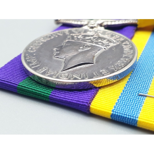 692 - Three; General Service Medal with 'Palestine 1945-48' Clasp, Queen's Korea Medal and UN Korea Medal ... 